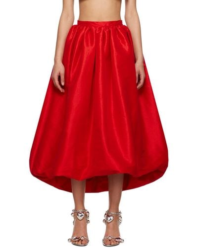 Kika Vargas Ssense Exclusive Nina Midi Skirt - Red