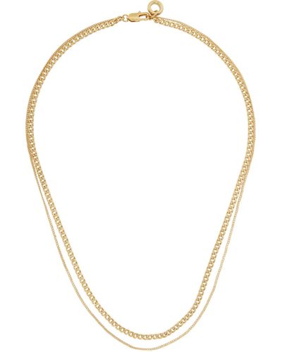 A.P.C. . Gold Minimal Necklace - Multicolour