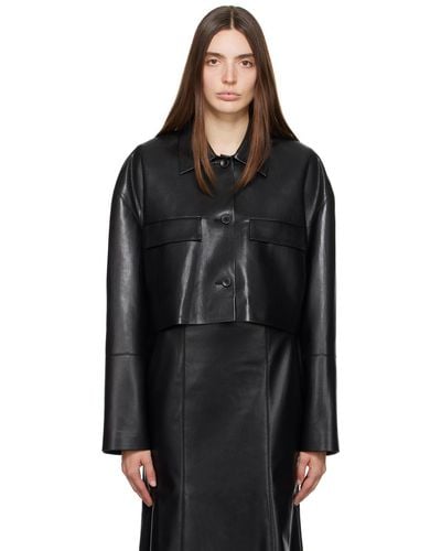 Nanushka Holleen Vegan Leather Jacket - Black