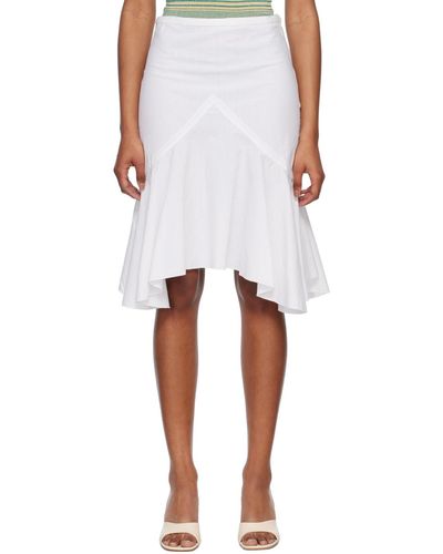 GIMAGUAS Cariño Midi Skirt - White