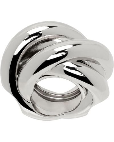 Balenciaga Silver Saturne Ring - Metallic