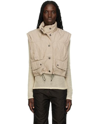 Our Legacy Beige Exhale Puffer Vest - Black