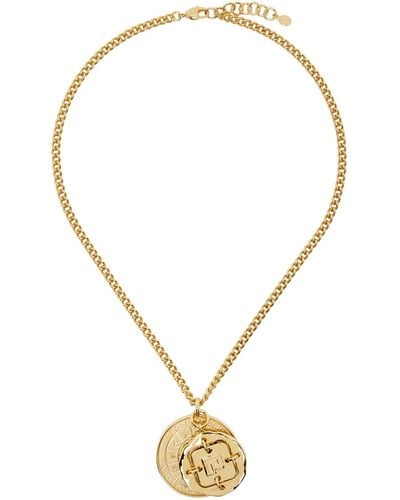 Rabanne Gold Curb Chain Necklace - Multicolour