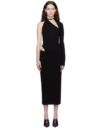 Versace カットアウト ミディアムドレス - ブラック