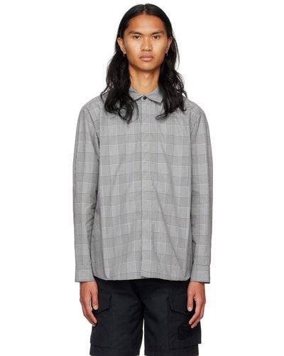 master-piece Snap Check Shirt - Grey