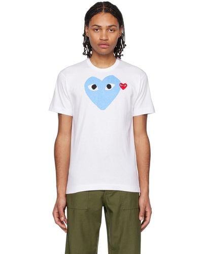 COMME DES GARÇONS PLAY Heart-appliqué Regular-fit Cotton-jersey T-shirt X - Multicolour