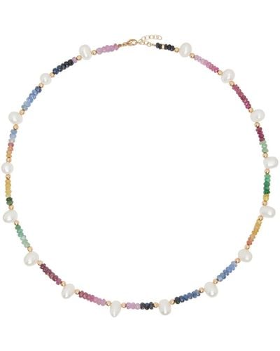 JIA JIA Arizona Sapphire Pearl Necklace - Metallic