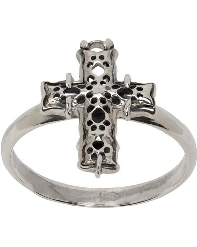 Emanuele Bicocchi Cross Ring - Metallic