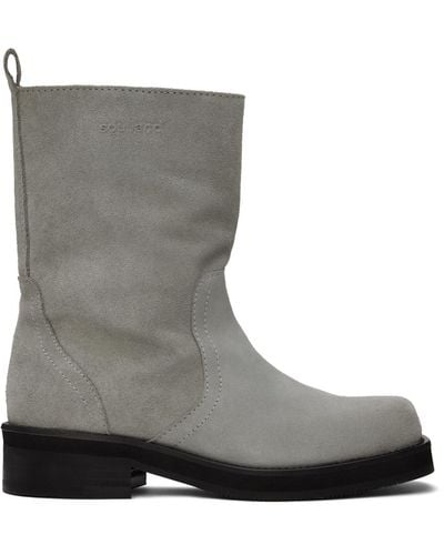 Soulland Delaware Suede Boots - Gray