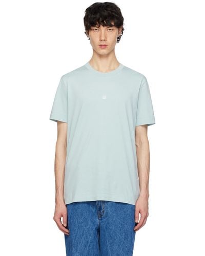 Givenchy Blue Embroidered T-shirt - Multicolor