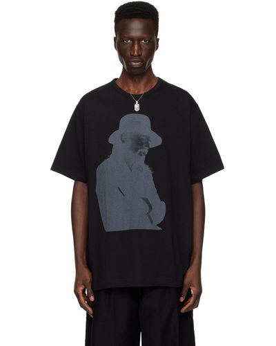 Yohji Yamamoto T-shirt noir à image imprimée