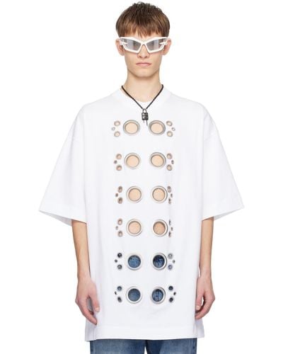 Givenchy T-shirt blanc à œillets