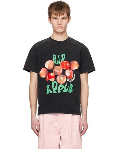 JW Anderson T-shirt surdimensionné 'bad apple' gris - Noir
