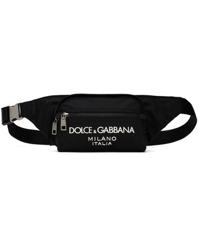 Dolce & Gabbana Dolce&gabbana Black Small Rubberized Logo Belt Bag