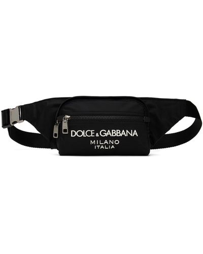 Dolce & Gabbana スモール ラバライズドロゴ ベルトバッグ - ブラック