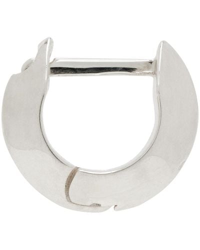 Dion Lee Small Triangle Profile Single Hoop Earring - White