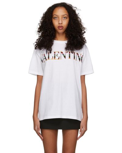 Valentino Embroide Logo T-shirt - White