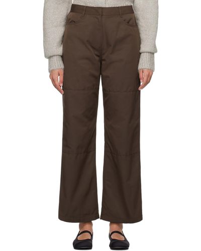 Amomento Pantalon droit brun - Marron