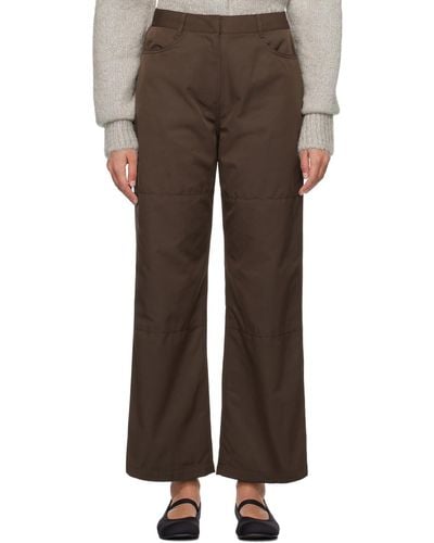 Amomento Straight-fit Trousers - Brown