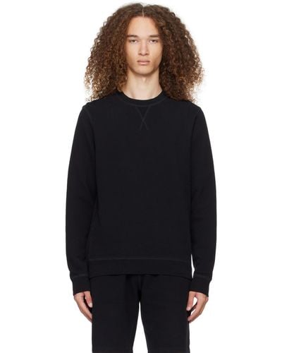Sunspel Crewneck Sweatshirt - Black
