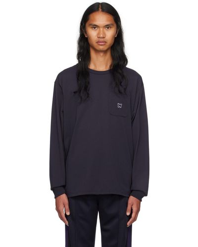 Needles Embroide Long Sleeve T-shirt - Black