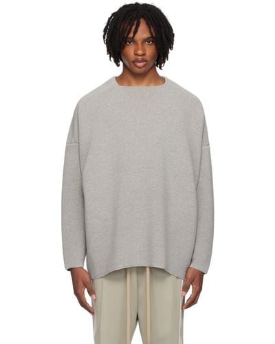 Fear Of God Dropped Shoulder Sweater - Gray