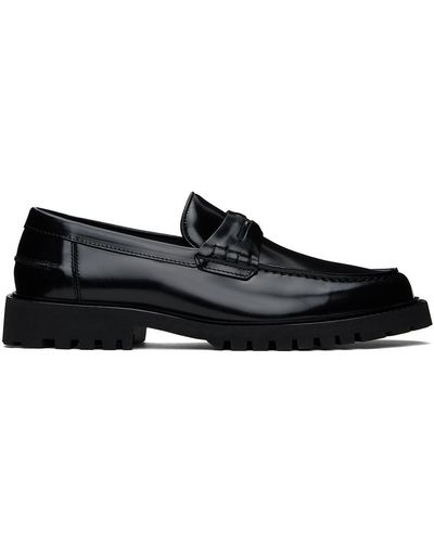 BOSS Black Leather Loafers