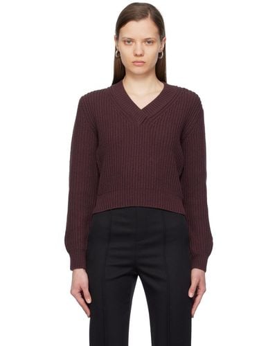 RECTO. Cropped Sweater - Purple
