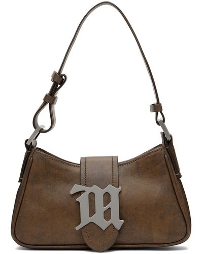 MISBHV Small Leather Shoulder Bag - Brown