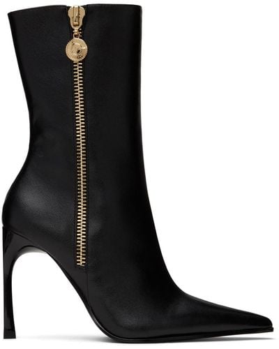 Versace Jeans Couture 100mm Pointed-toe Boots - Black