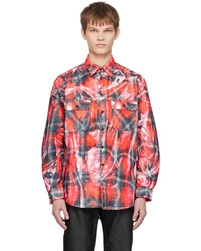 Doublet Mirage Checked Shirt - Red