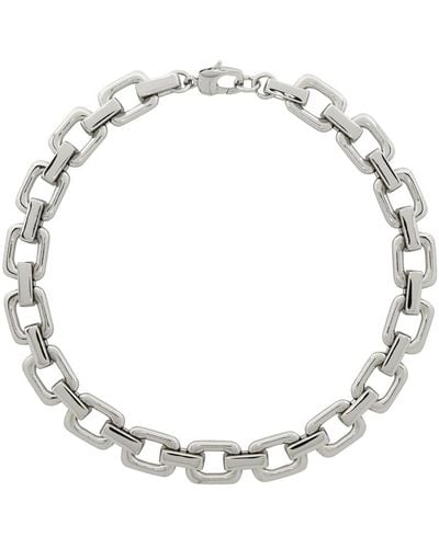 1017 ALYX 9SM Silver Square Chunky Chain Necklace - Metallic