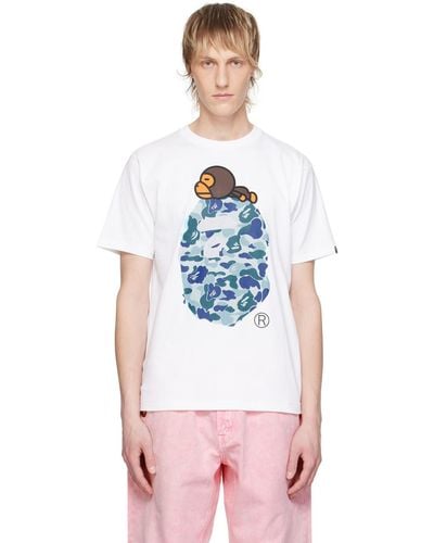 A Bathing Ape Abc Camo Milo On Big Ape T-Shirt - Multicolour