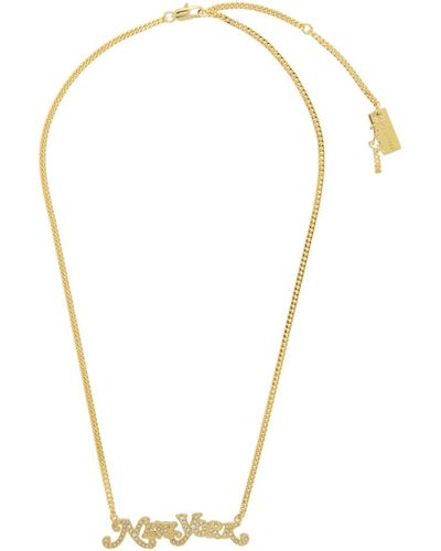 Marc Jacobs Gold New York Magazine Edition Nameplate Necklace - Metallic