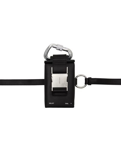 HELIOT EMIL Mini ceinture noire à pochette