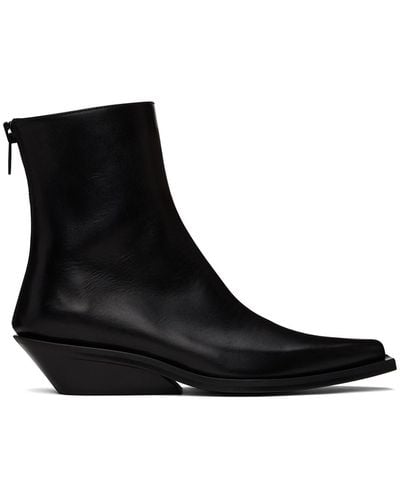 Ann Demeulemeester Rumi Cowboy Ankle Boots - Black