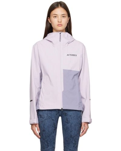 adidas Originals Purple Terrex Multi Rain.rdy Jacket - Multicolour
