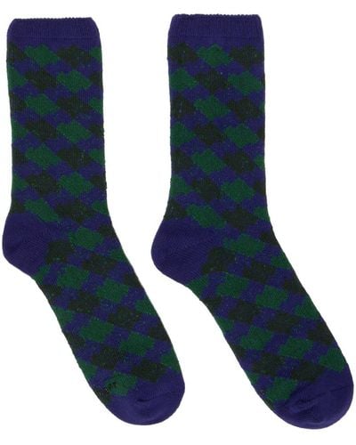 Adererror & Navy Tenit Socks - Blue