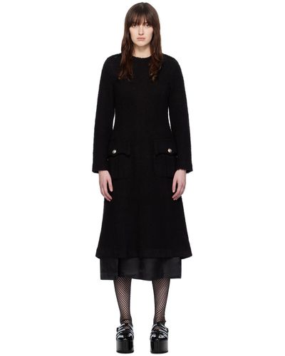 Noir Kei Ninomiya Flap Pockets Midi Dress - Black
