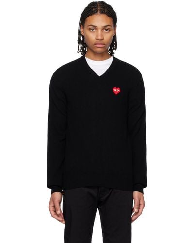 COMME DES GARÇONS PLAY Comme Des Garçons Play Black Invader Edition Heart Sweater