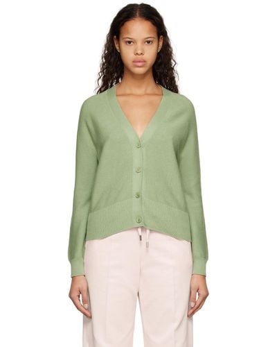 BOSS Y-Neck Cardigan - Green