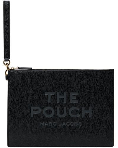 Marc Jacobs Grande pochette 'the pouch' noire en cuir