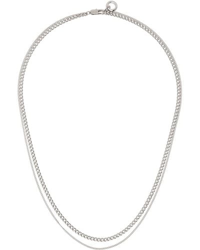 A.P.C. . Silver Minimalist Necklace - White