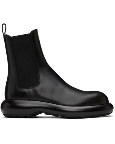 Jil Sander Platform Chelsea Boots - Black