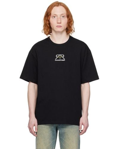 RTA オーバーサイズ Tシャツ - ブラック