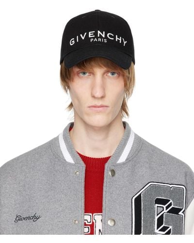 Givenchy Casquette noire à logos brodés