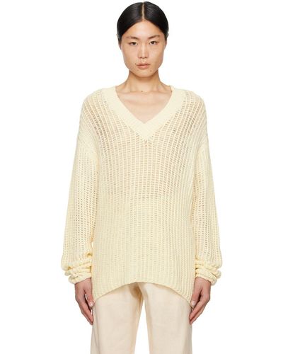 Commas V-neck Sweater - Natural
