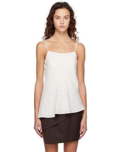 Theory Off- Draped Camisole - White