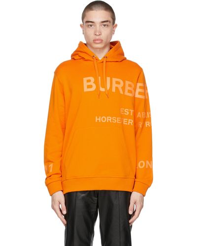 Burberry 'horseferry' Hoodie - Orange