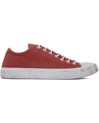 Acne Studios Red Faded Trainers - Black